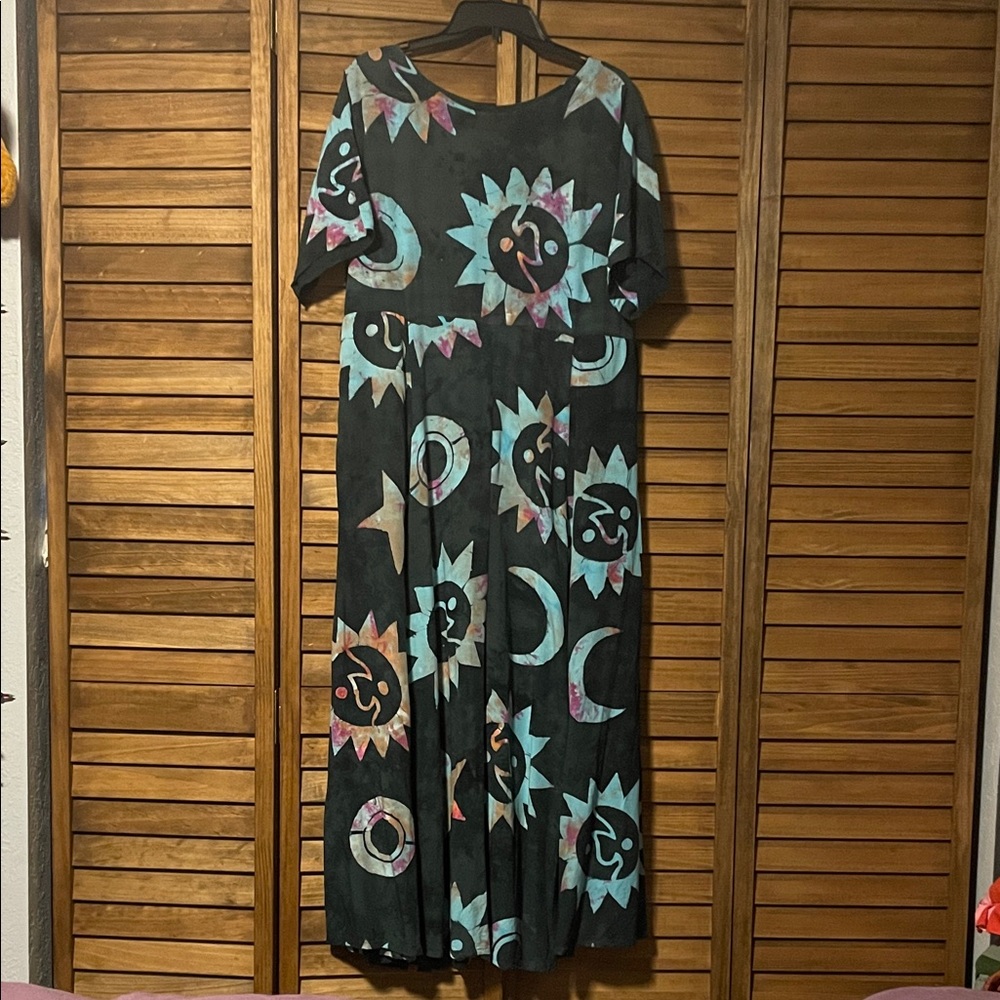 Sun and Moon Print Dress